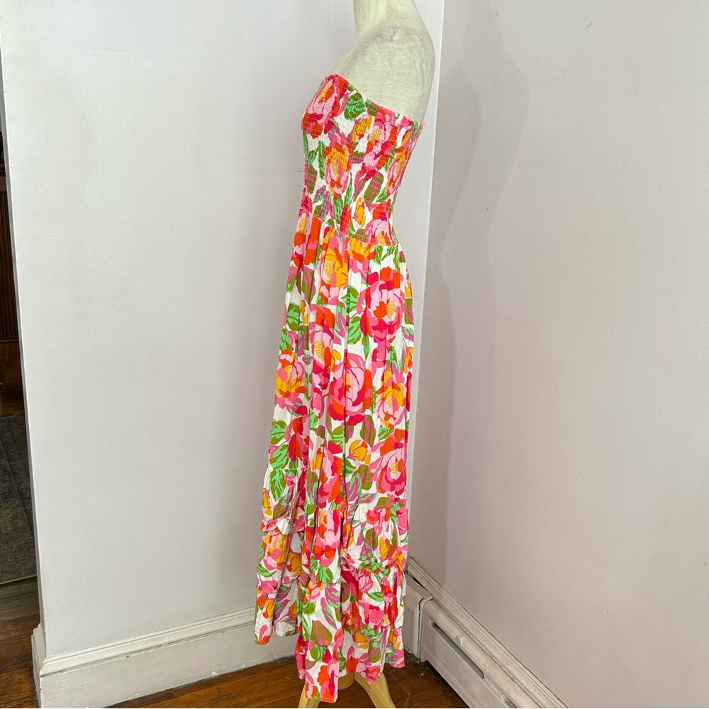 ATL Able the Label Floral Strapless Summer Dress L - Picture 3 of 9